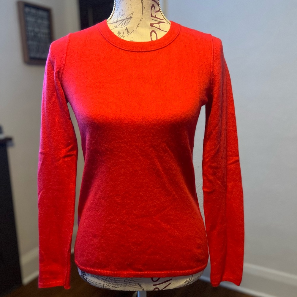 Fenn Wright Manson Vibrant Red 100% Cashmere Sweater, Size M